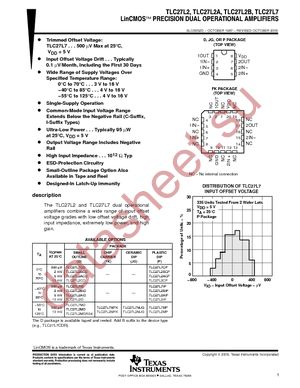 TLC27L2CPS datasheet  